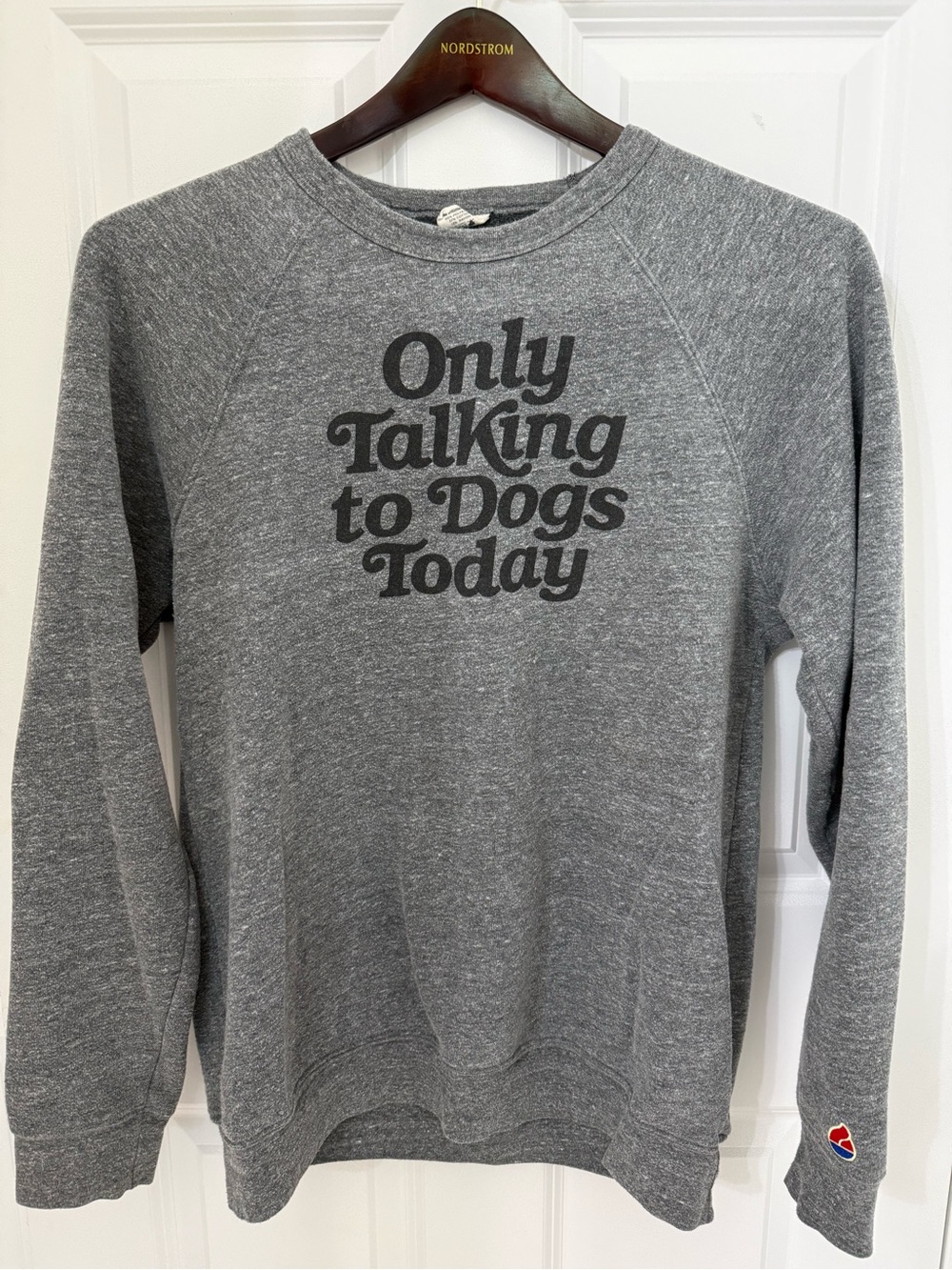 Gray "Only Talking to Dogs Today" Graphic Crewneck Sweater